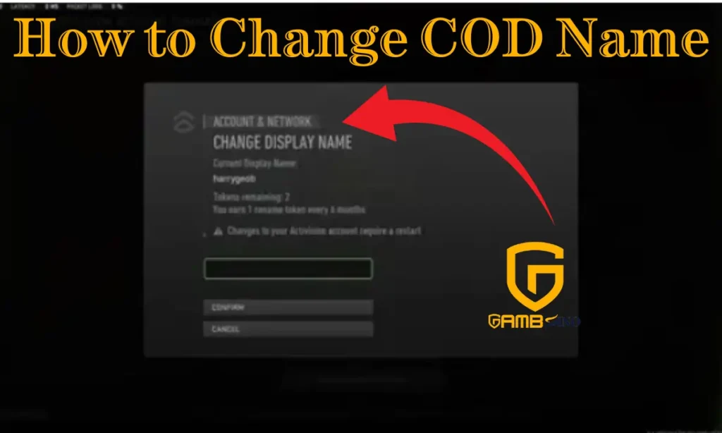 how to change cod name