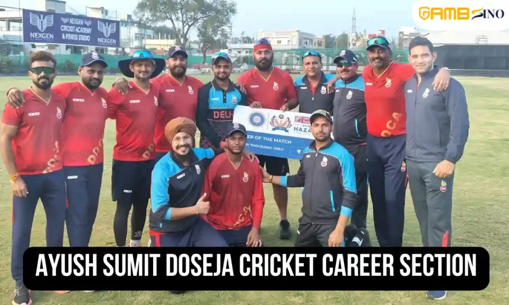 Ayush Sumit Doseja Cricket Career Section