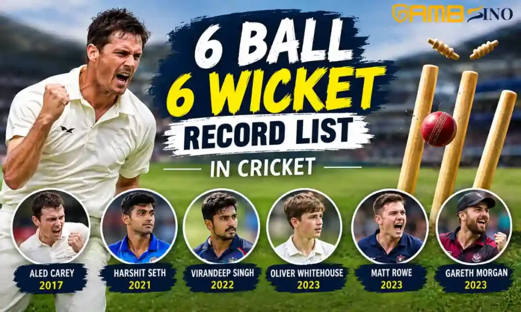 6 Ball 6 Wicket Record List in Cricket